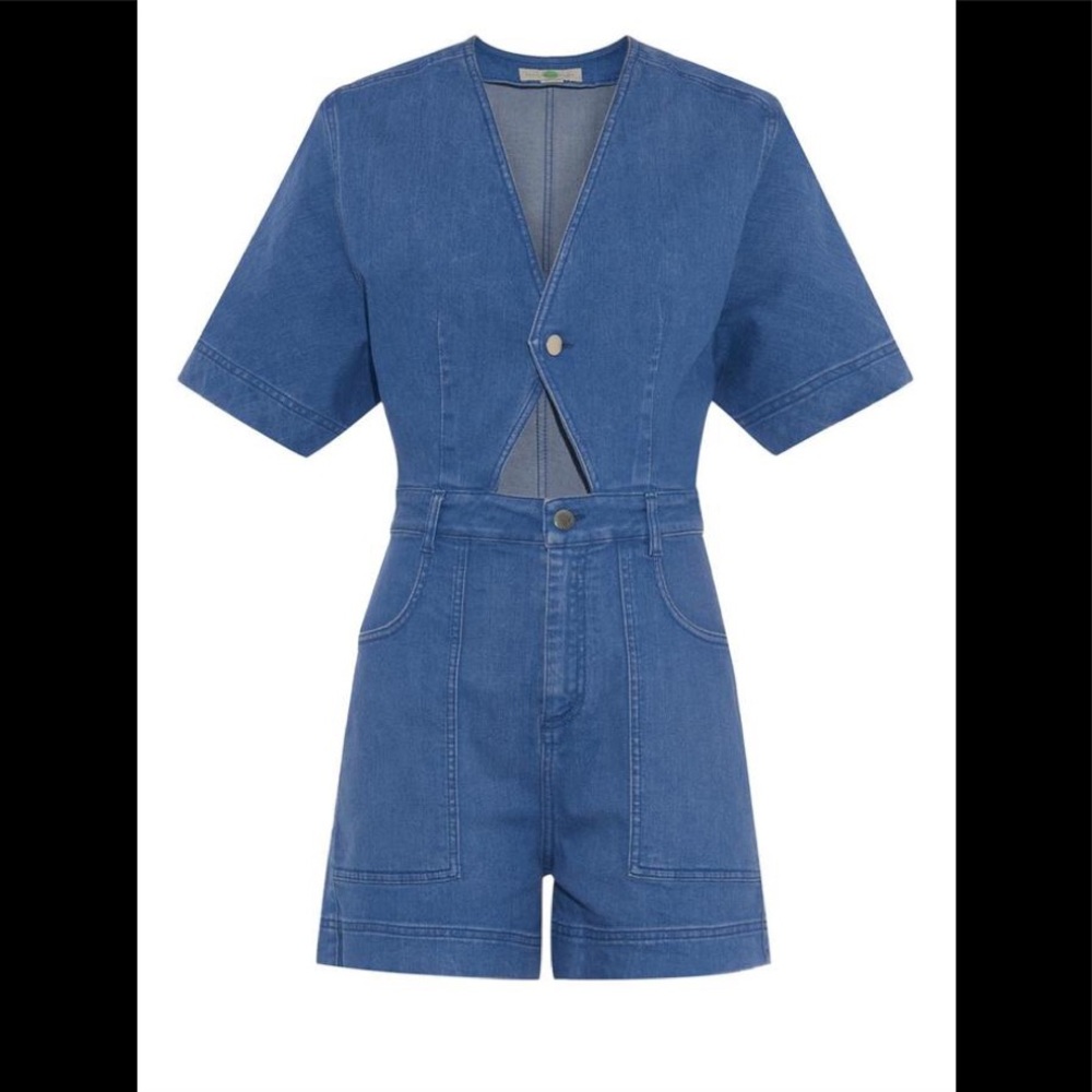 Stella McCartney cutout twoway denim romper 42